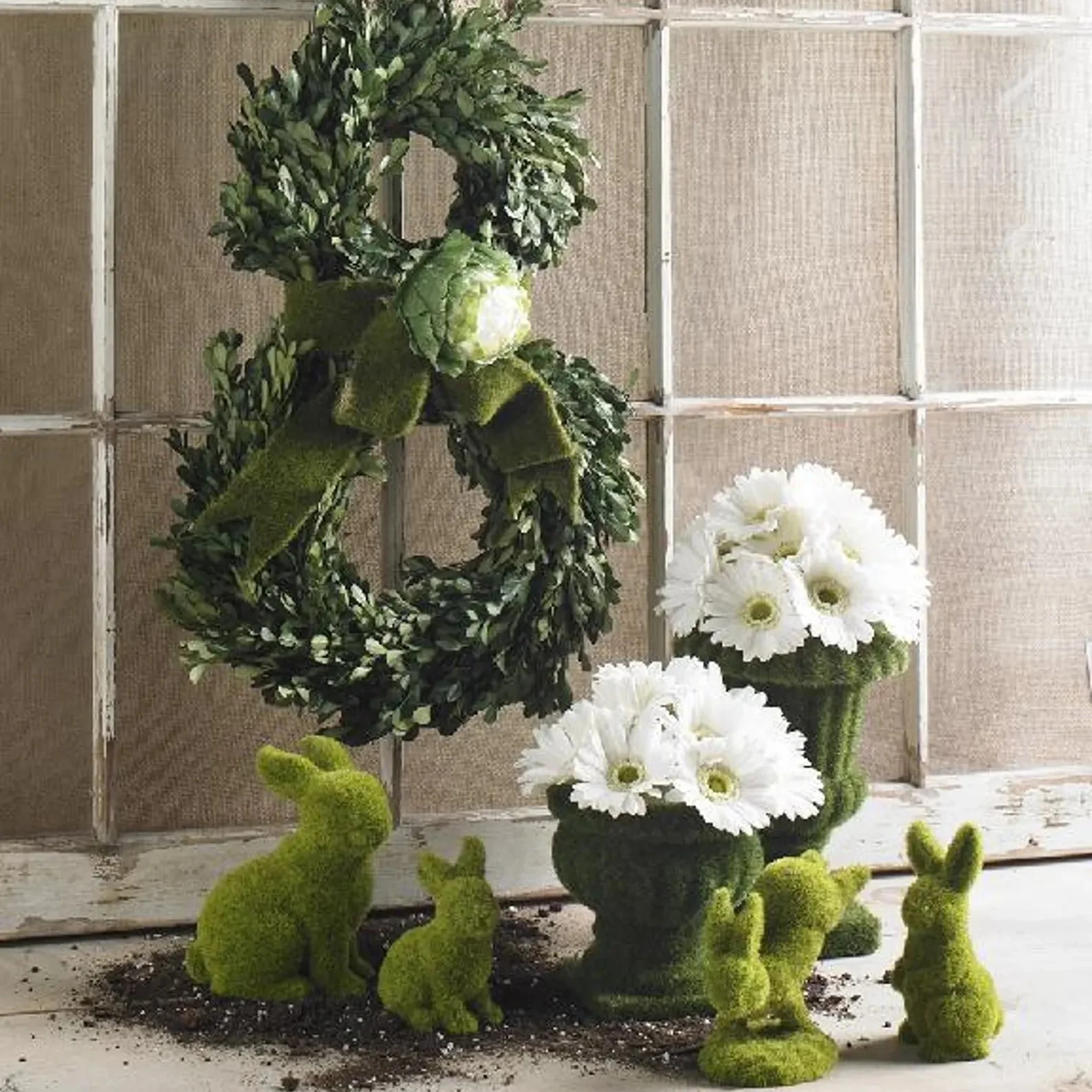 6" Mossy Standing Bunny - Image 2