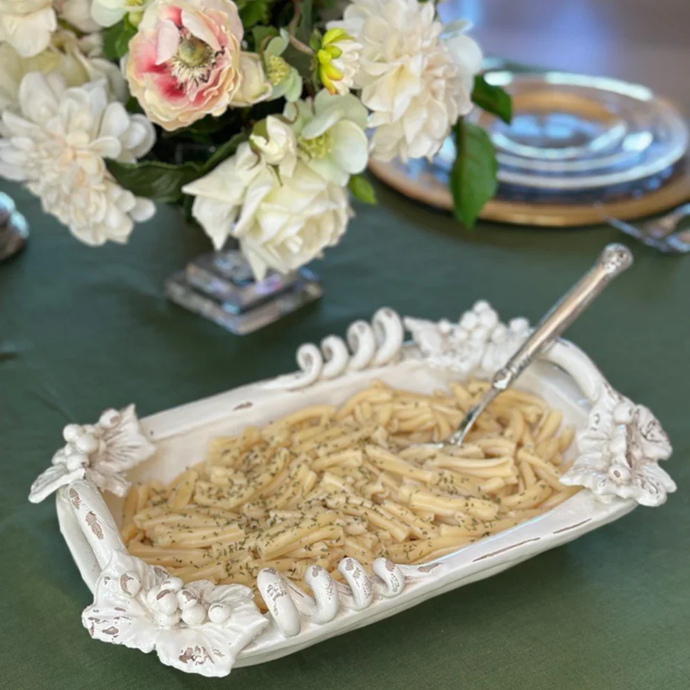 Antico Toscana Small Rectangular Dish - Cream - Image 3