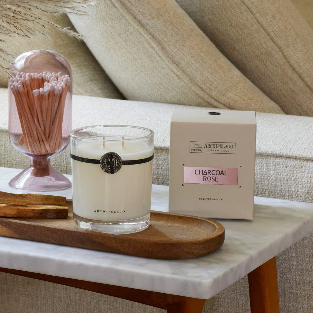 Archipelago Botanicals - Charcoal Rose Credenza Boxed Candle - Image 2