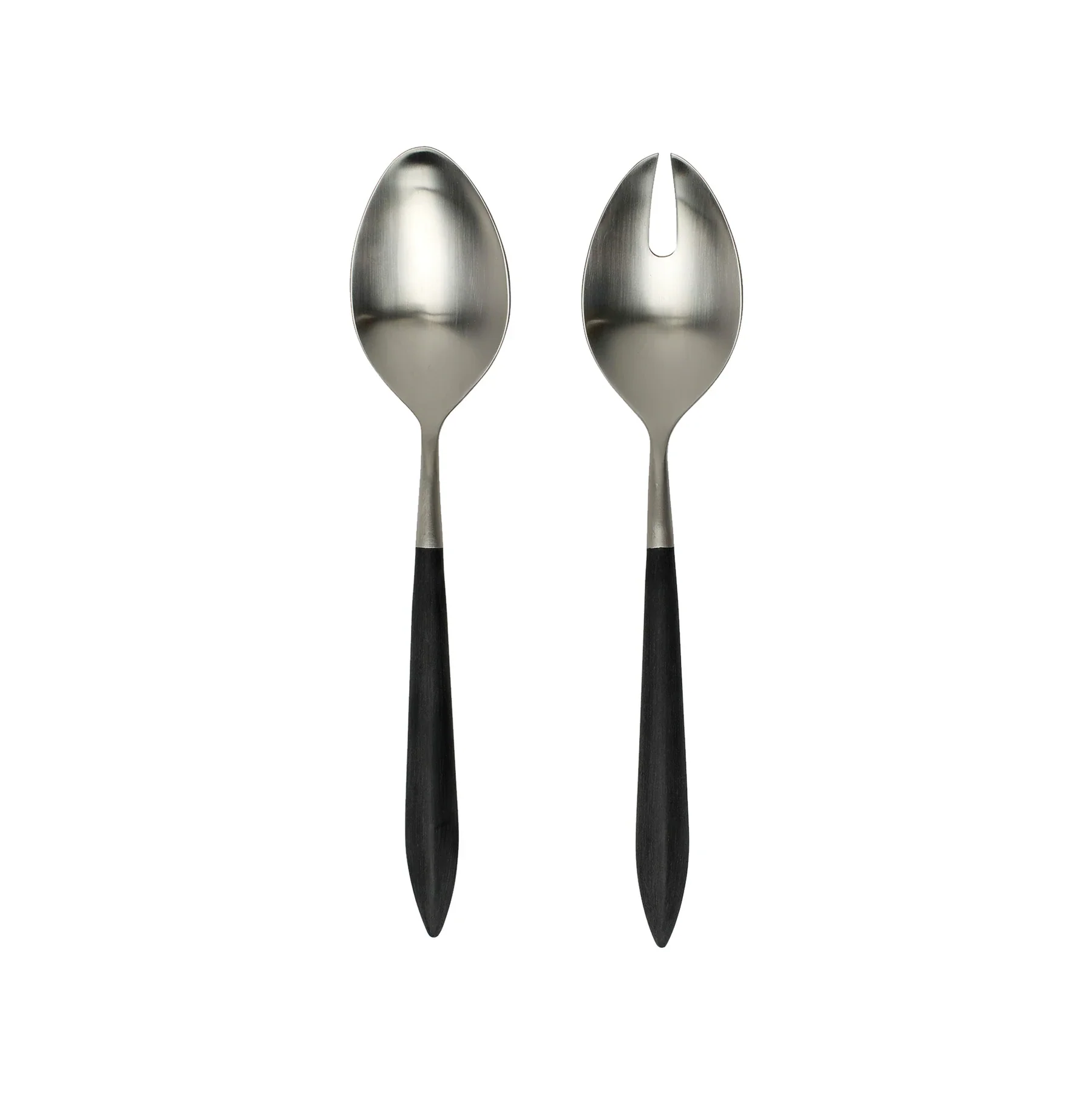 Ares Argento & Black Salad Serving Set