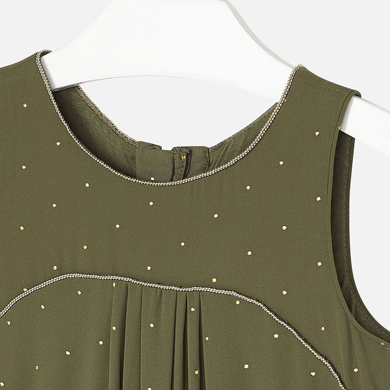 Army Green Crêpe Romper - Image 3