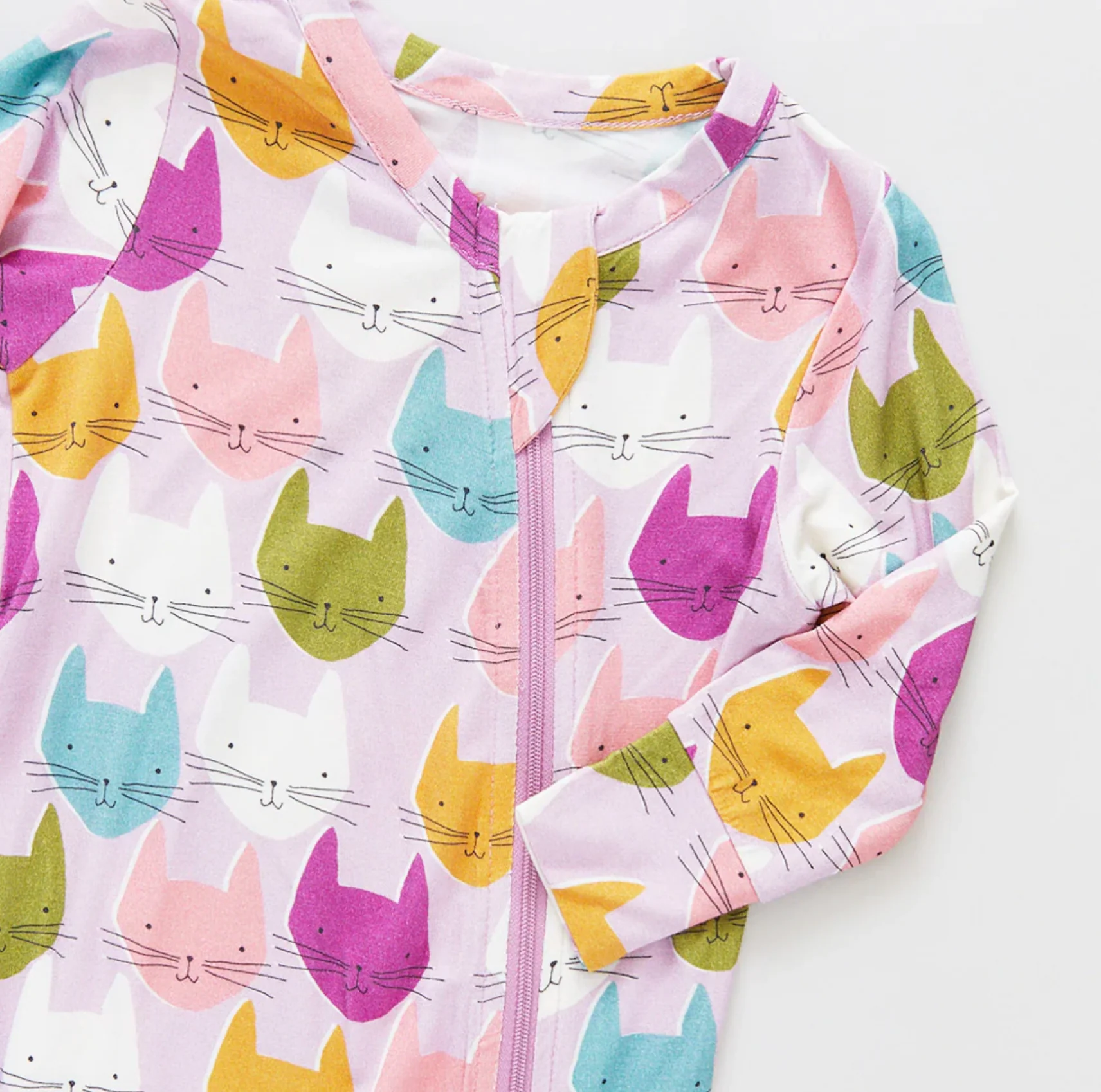 Baby Bamboo Romper - Multi Cats - Image 2