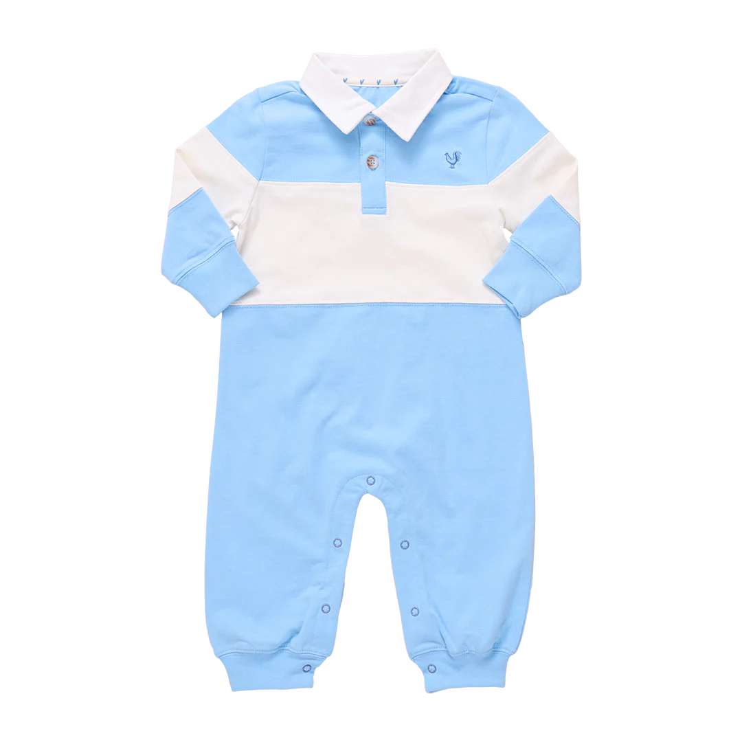 Baby Boys Albert Rugby Jumper - Blue & White