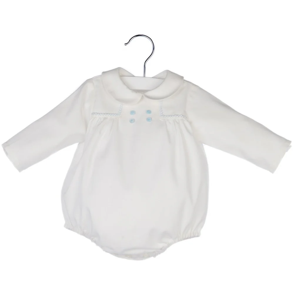 Ivory Bubble w/ Baby Blue Embroidery