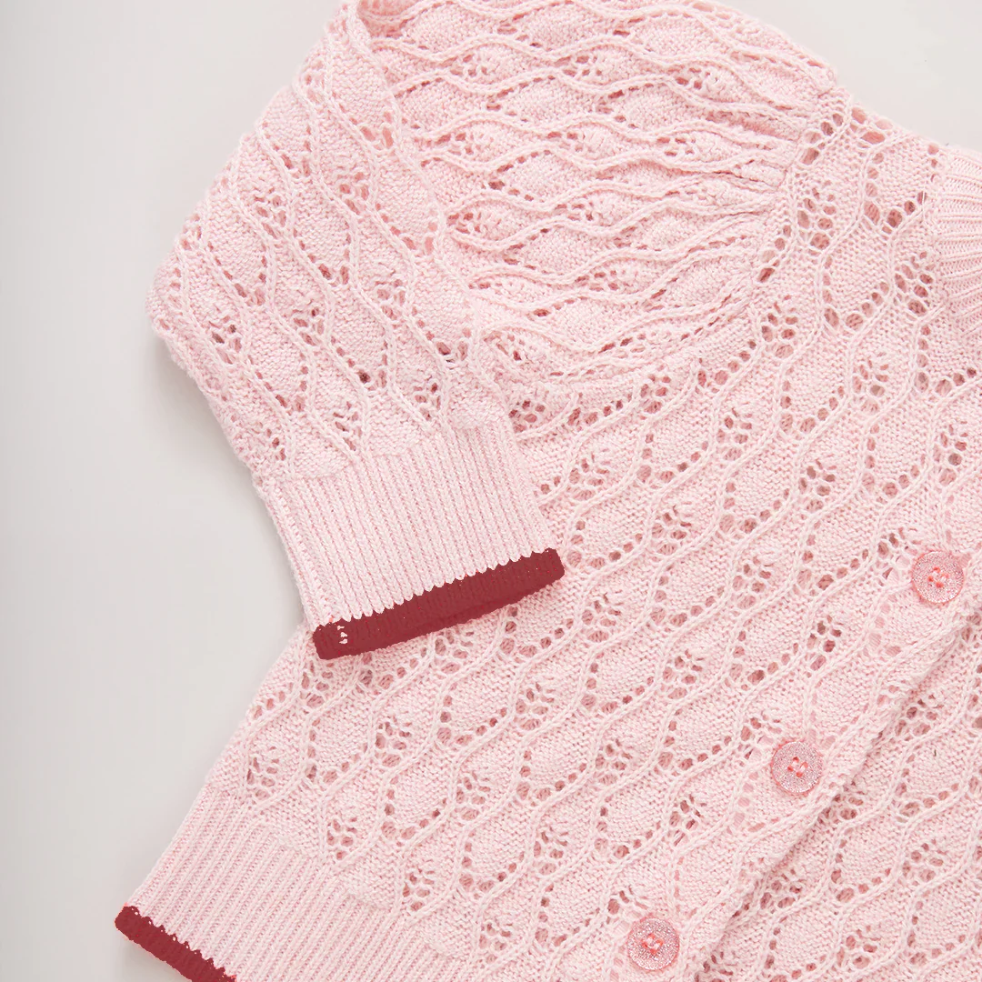 Baby Girls Constance Sweater - Light Pink - Image 3