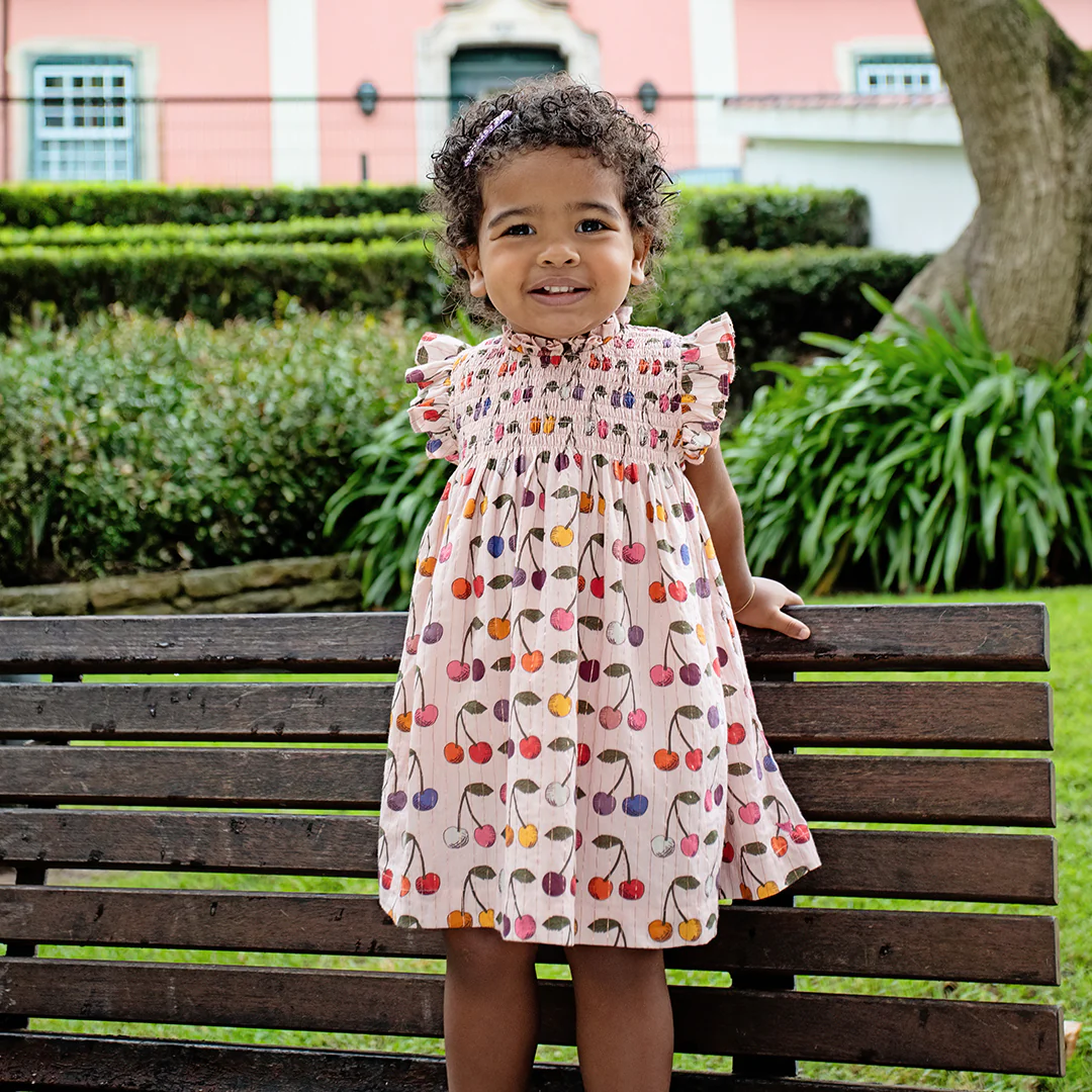 Baby Girls Stevie Dress Set - Cloud Pink Cherry - Image 6