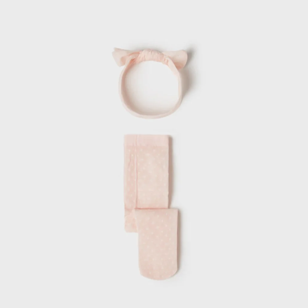 Baby Rose Tights & Headband Set - Image 2