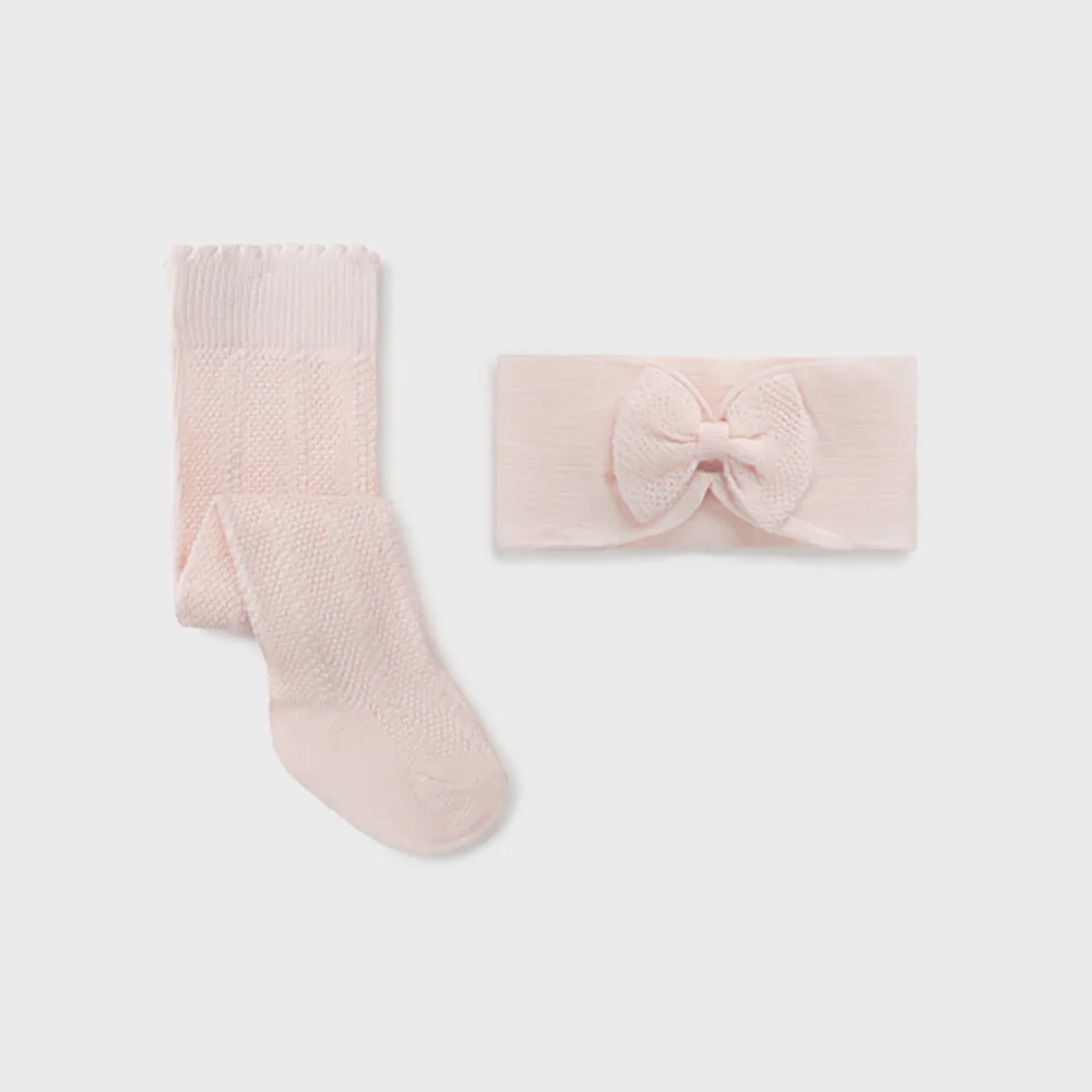 Baby Rose Tights & Headband Set