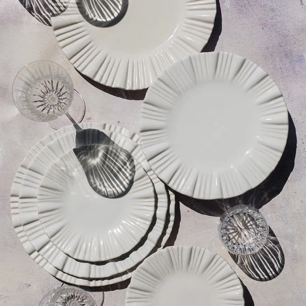 Bari White American Dinner Plate - Image 2