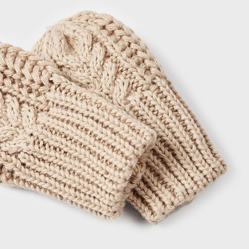 Beige Ecofriends Hat & Mittens Set - Image 3