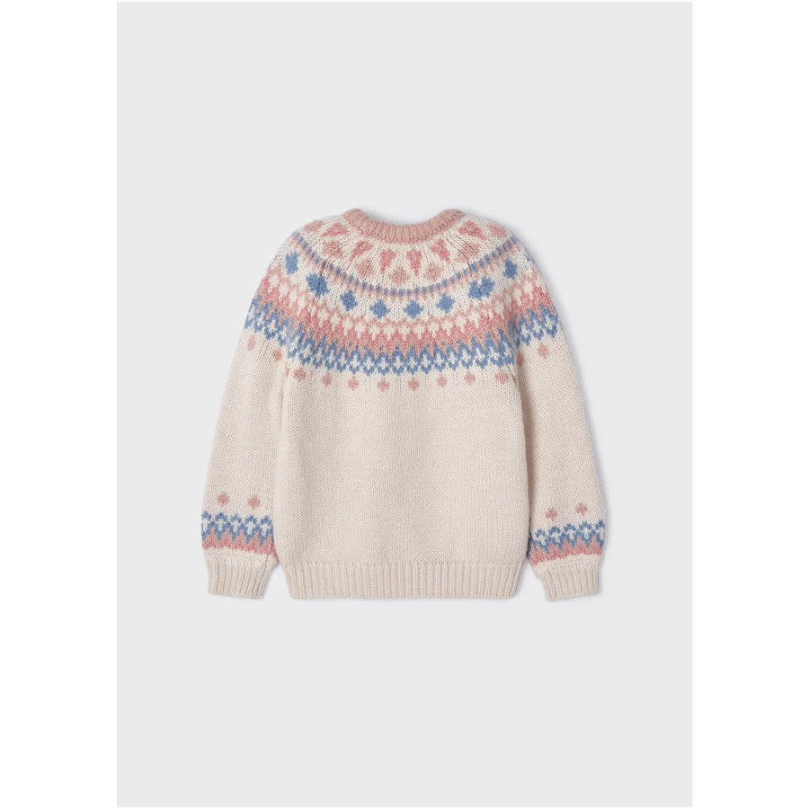 Beige Jacquard Sweater - Image 4