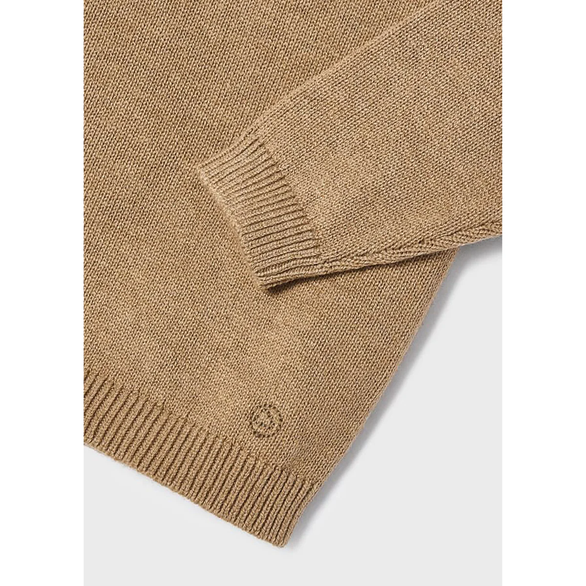 Beige Jersey Knit Sweater - Image 3