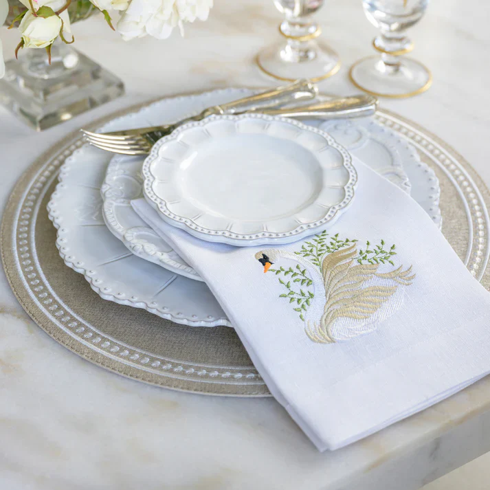 Bella Bianca Beaded Bread Plate - Image 2