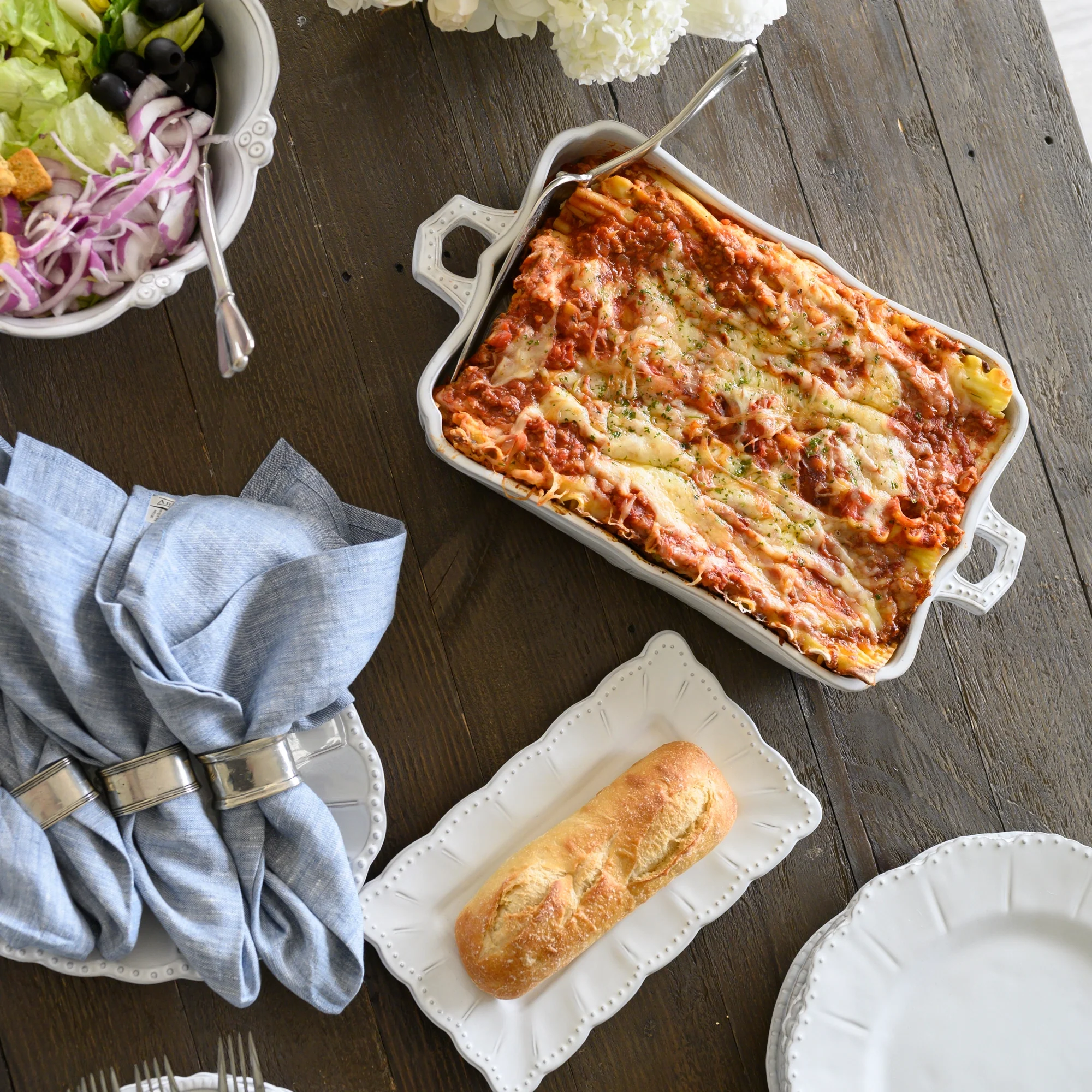 Bella Bianca Rectangular Lasagna Dish - Image 4