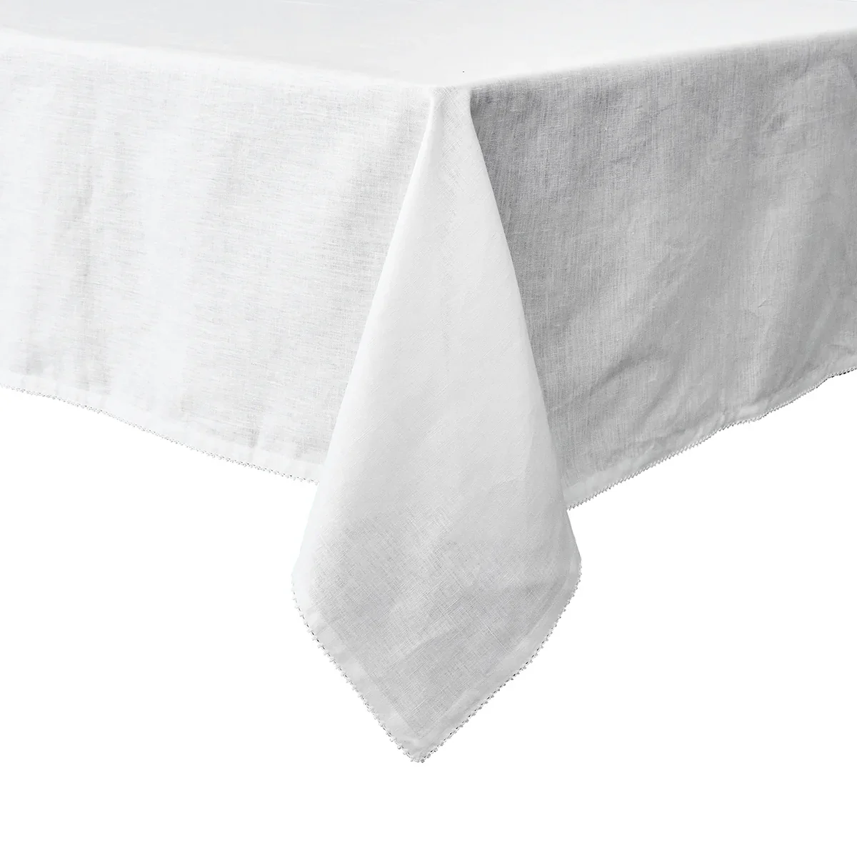 Berry Scallop 60" x 120" Tablecloth - White - Image 2