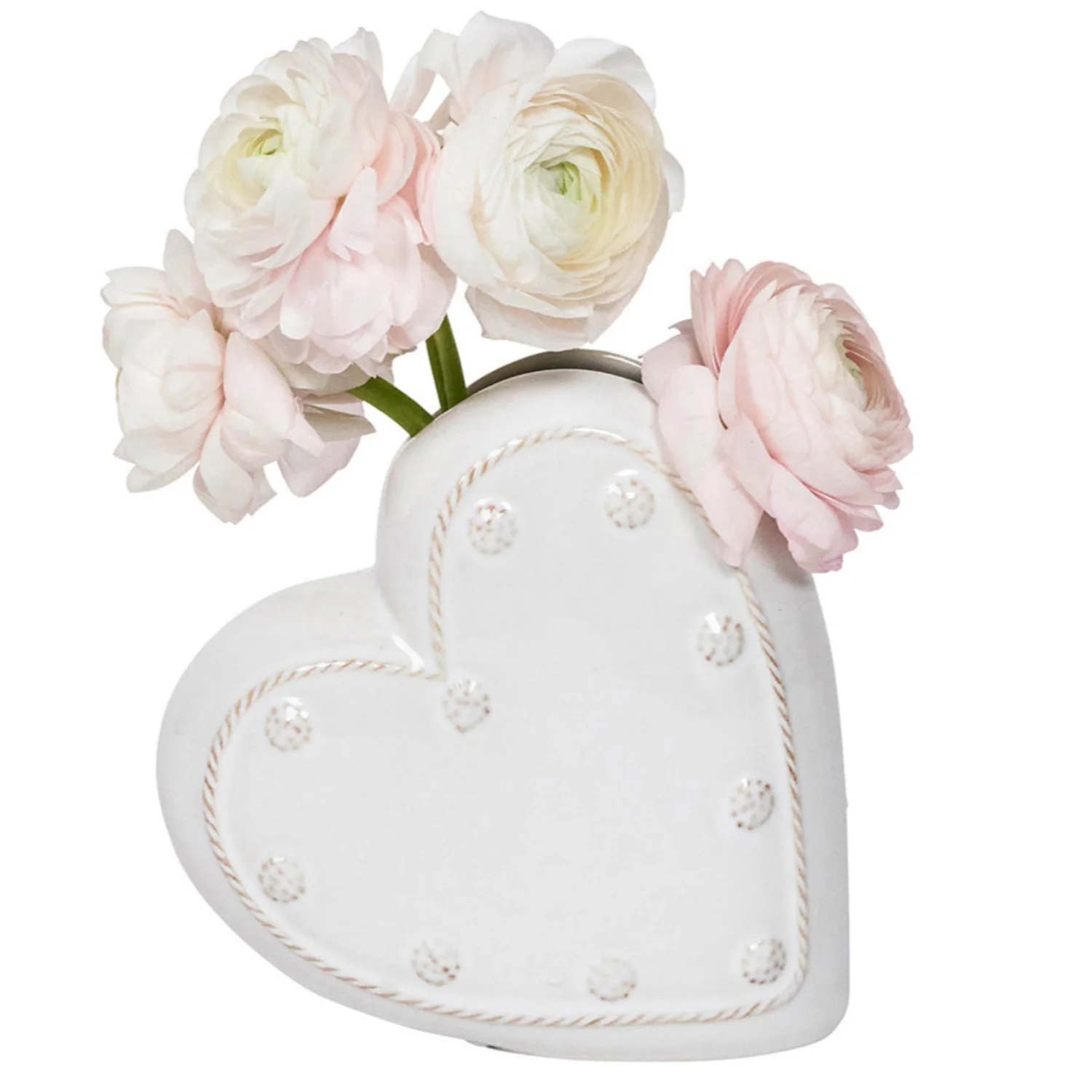 Berry & Thread 6" Heart Vase - Whitewash - Image 6