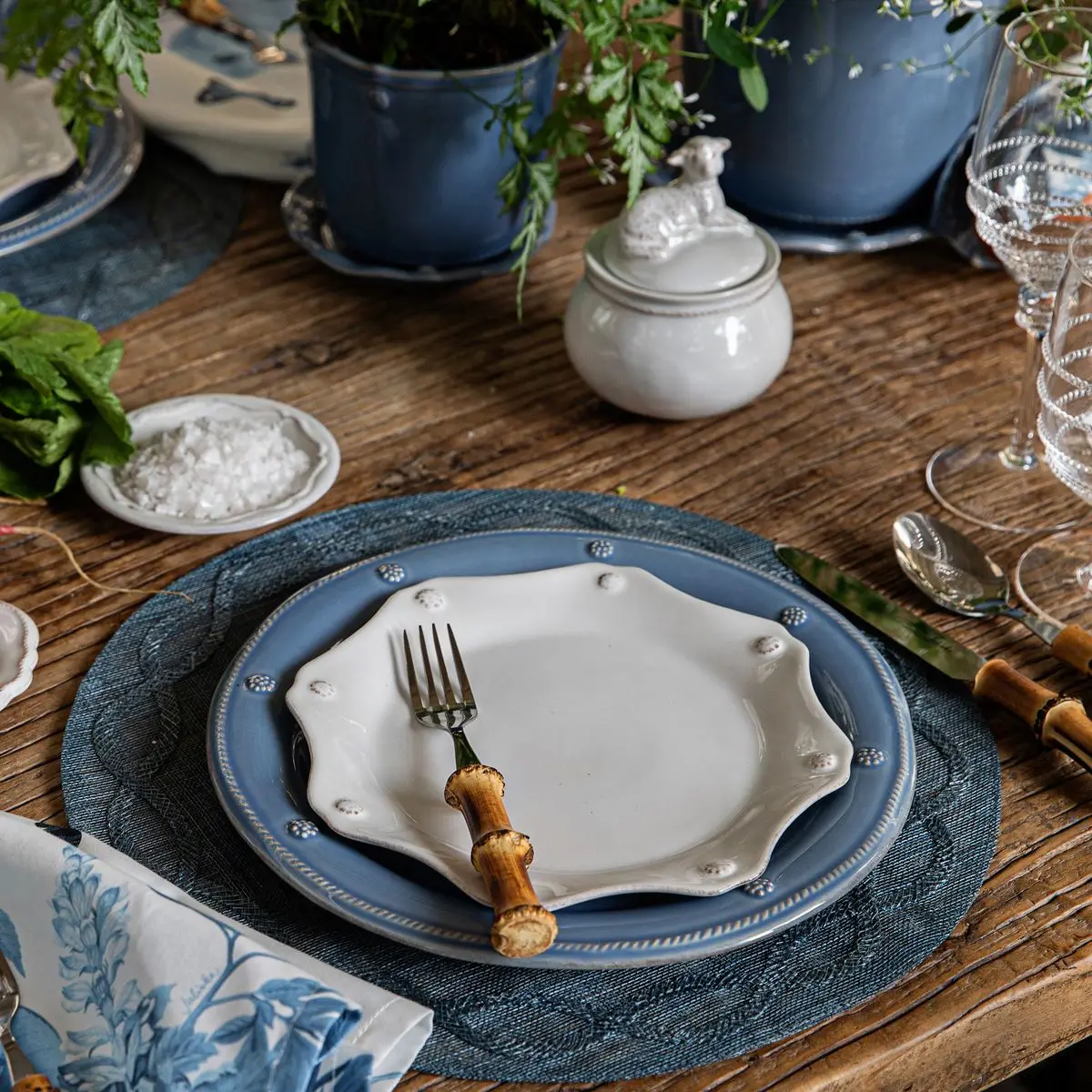 Berry & Thread 7.75" Coupe Pasta Bowl - Chambray - Image 4