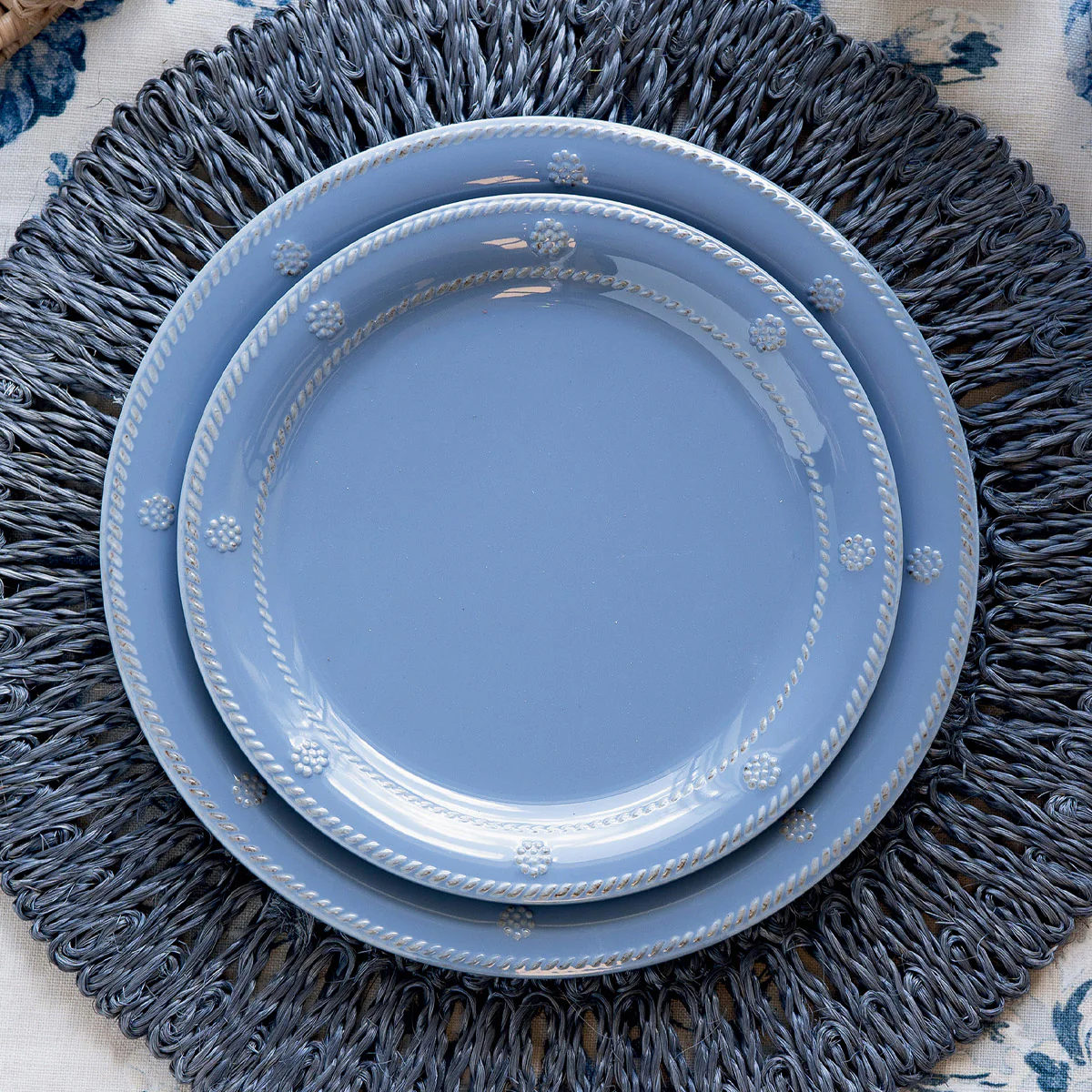 Berry & Thread Melamine Dinner Plate - Chambray - Image 3