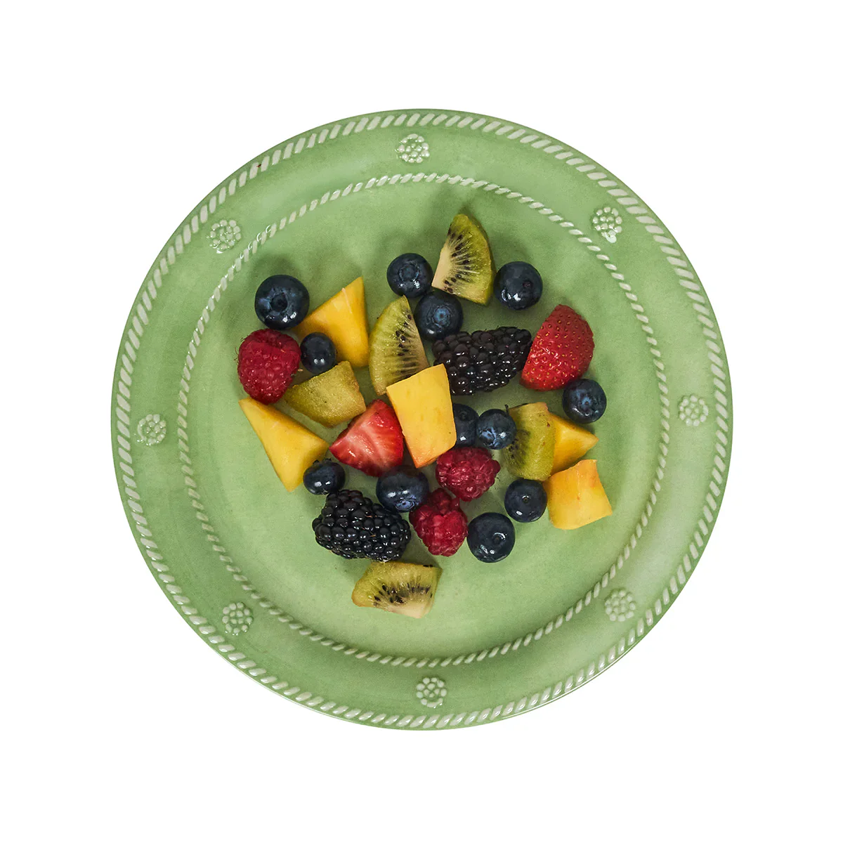 Berry & Thread Melamine Dessert/Salad Plate Set/4 - Seagrass - Image 3