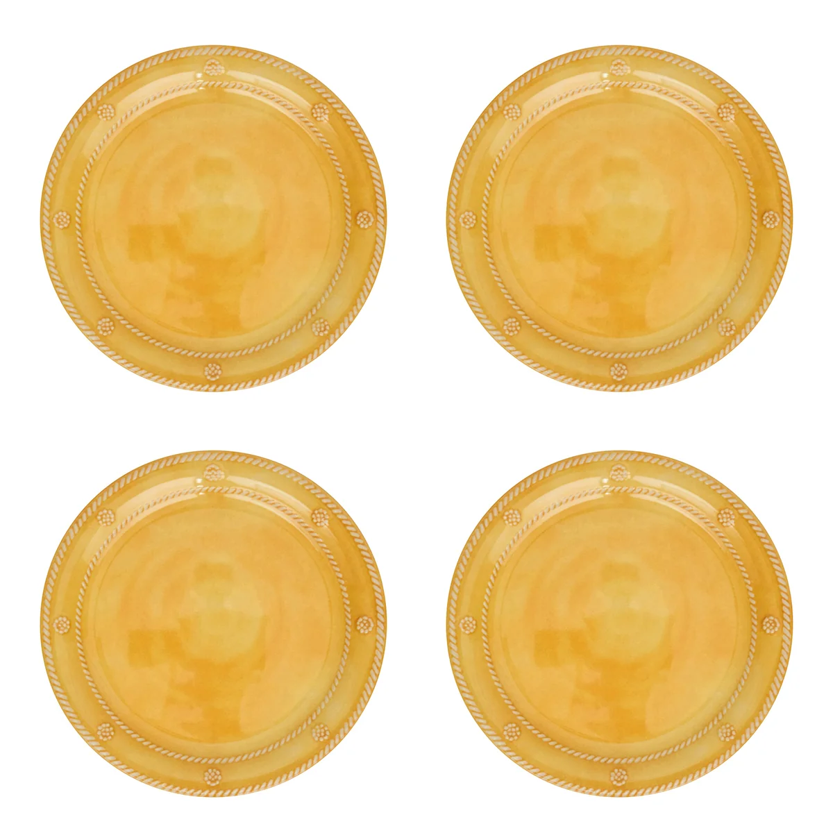 Berry & Thread Melamine Dessert/Salad Plate Set/4 - Sunshine