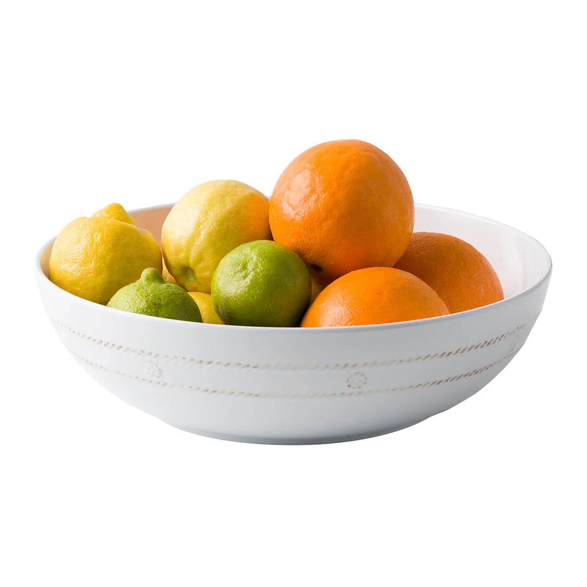 Berry & Thread Melamine 12" Bowl - Whitewash - Image 2