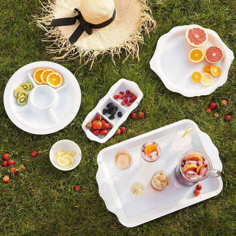 Berry & Thread Melamine  24" Tray - Whitewash - Image 3
