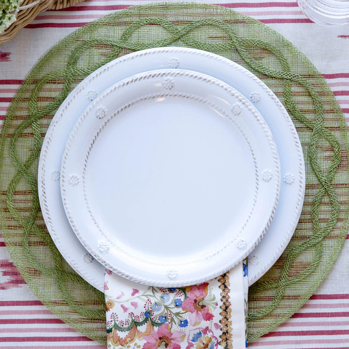 Berry & Thread Melamine Dinner Plate - Whitewash - Image 3