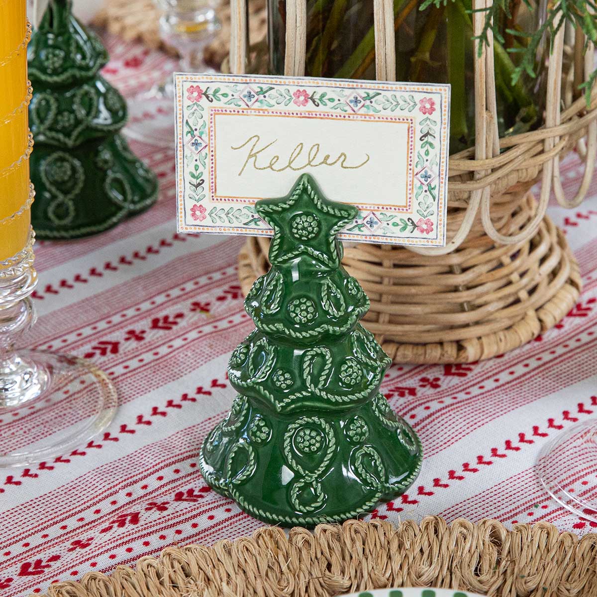 Berry & Thread North Pole Tree Place Card Holder Set/4 - Basil - Image 5