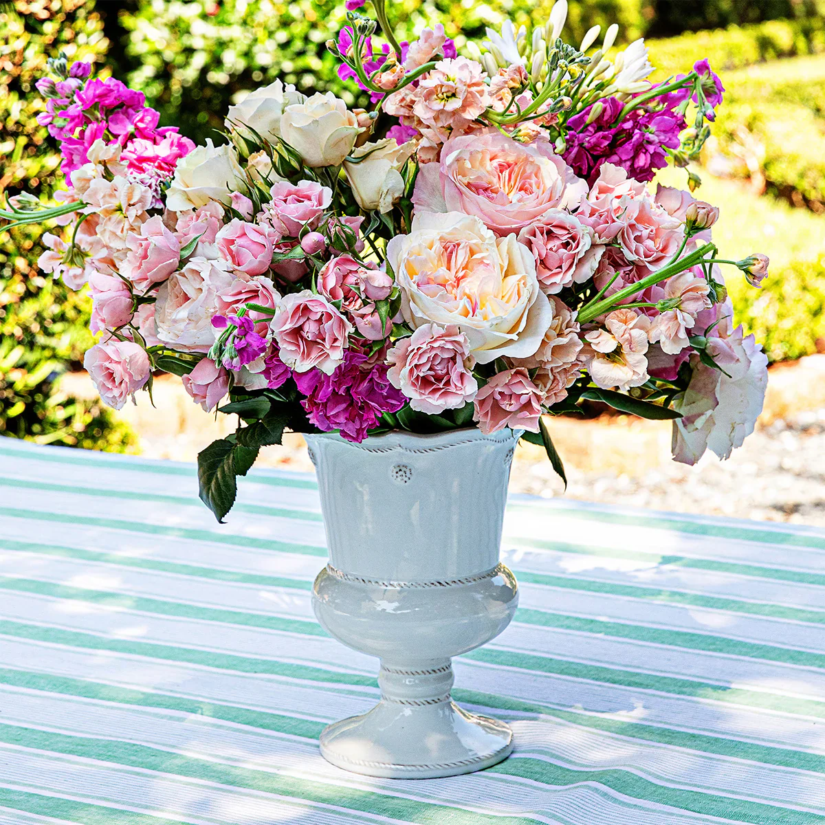 Berry & Thread Petite Parterre Garden 8" Vase - Whitewash - Image 5