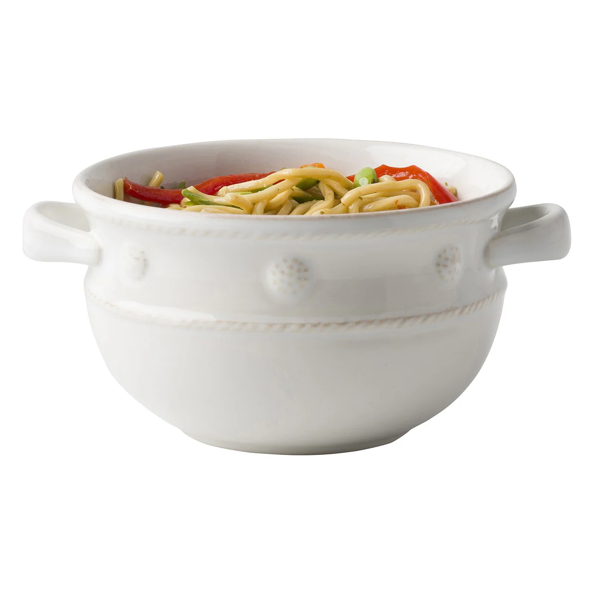 Berry & Thread Handled Soup Bowl - Whitewash - Image 2