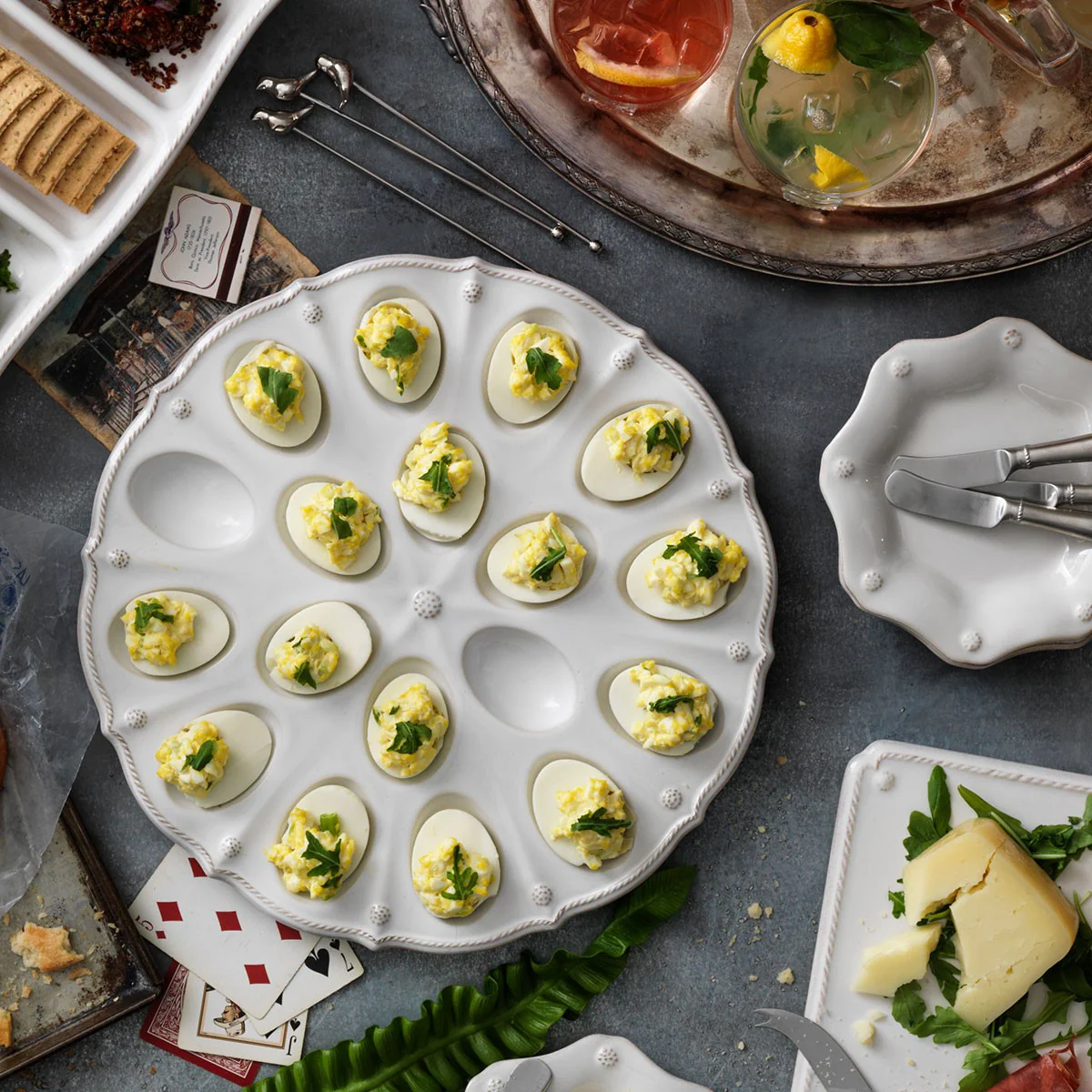 Berry & Thread 13" Deviled Egg Platter - Whitewash - Image 7
