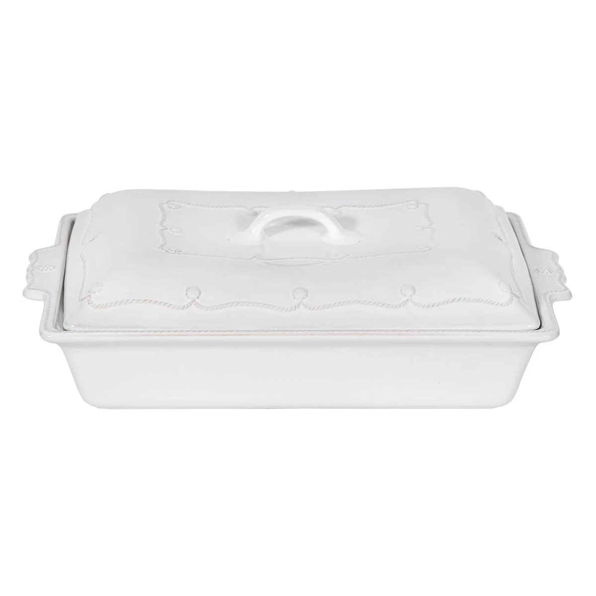 Berry & Thread 13" Rectangular Baker with Lid - Whitewash
