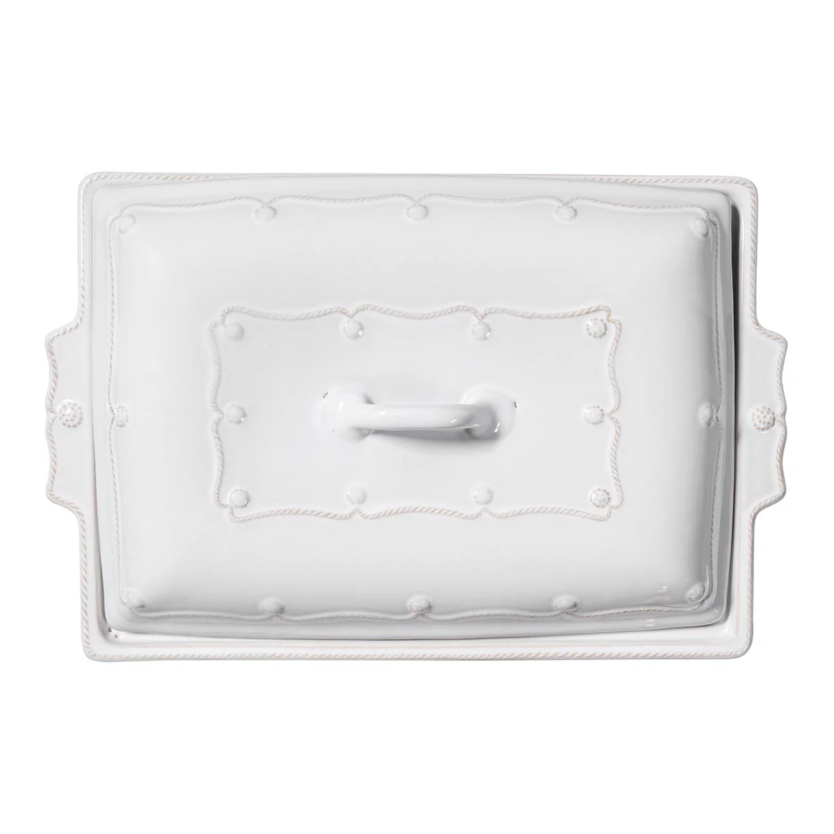 Berry & Thread 13" Rectangular Baker with Lid - Whitewash - Image 6