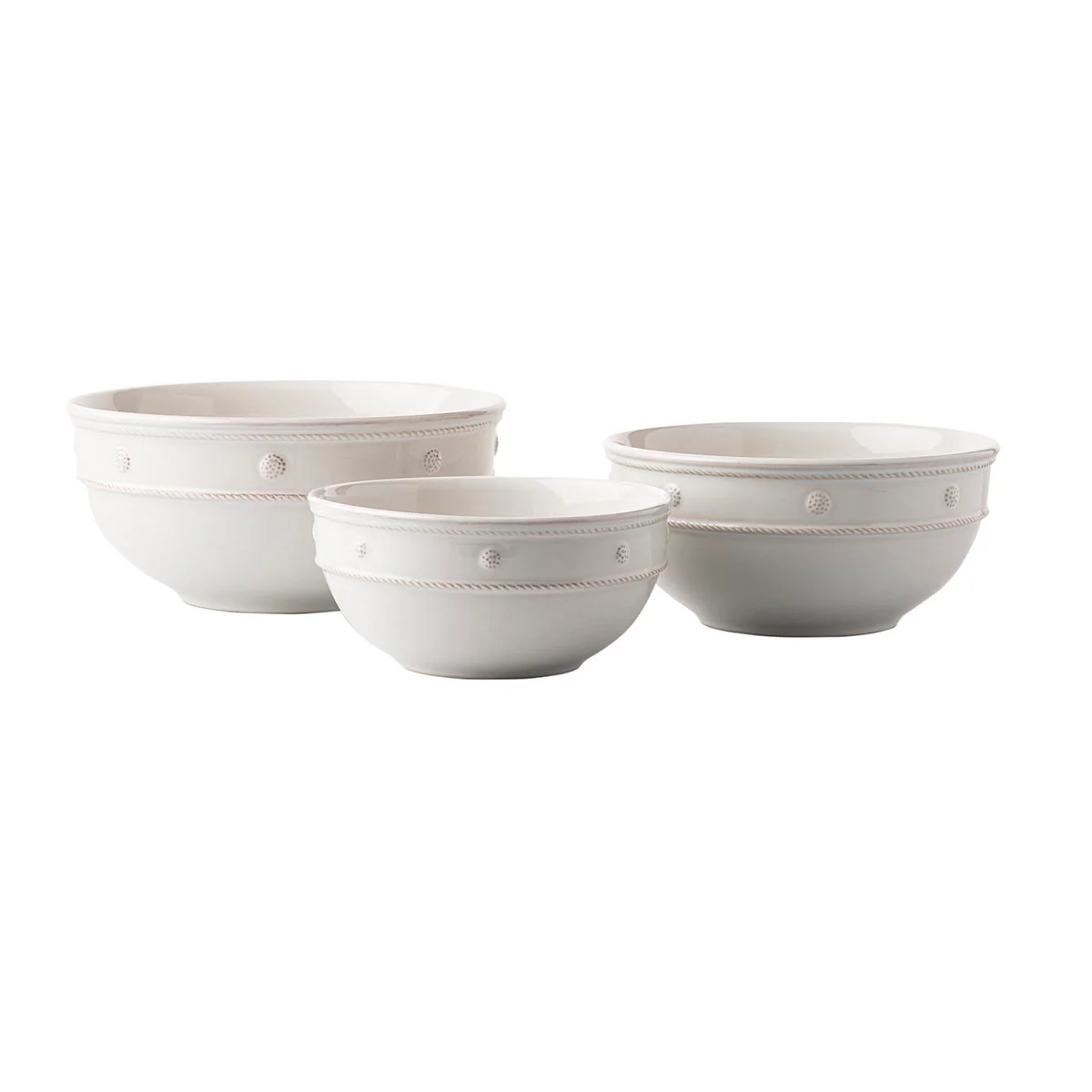 Berry & Thread Nesting Serving Bowl Set/3pc - Whitewash - Image 2