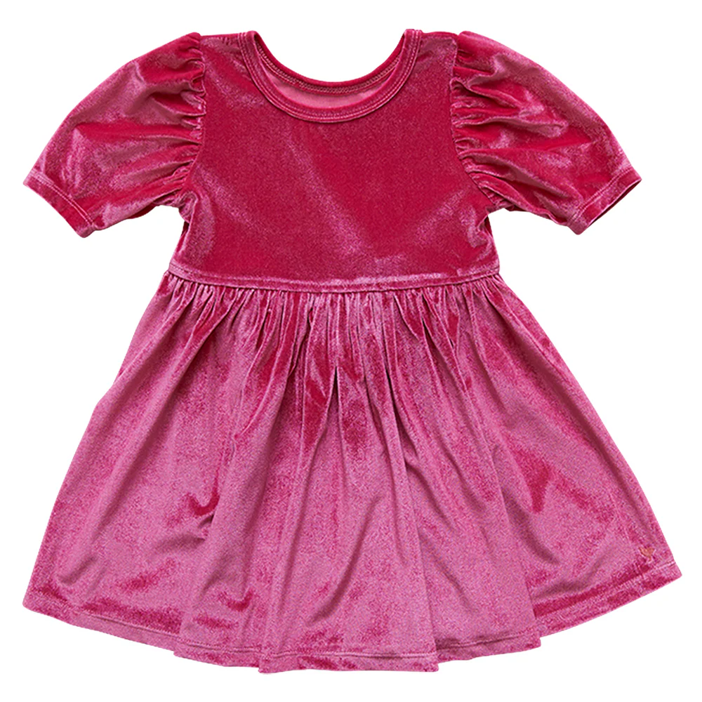 Berry Velour Laurie Dress - Image 2