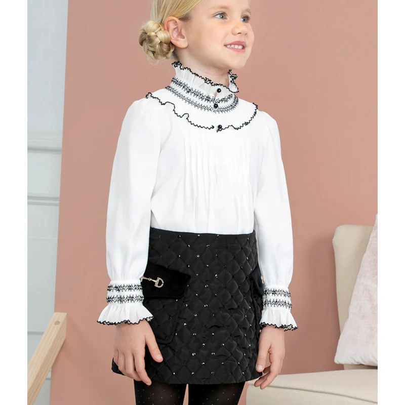 Black Sequin Quilted Skirt - Image 4