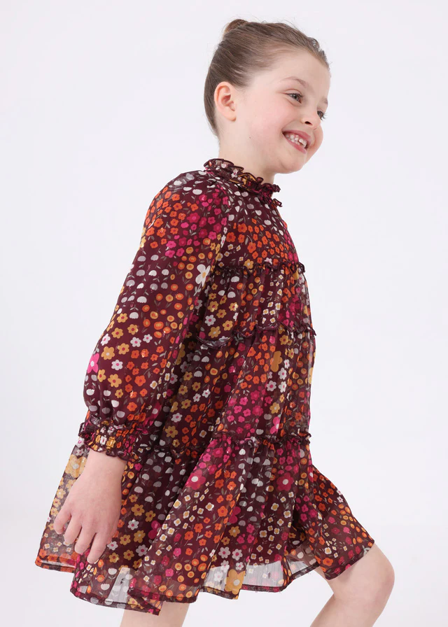 Blackberry Printed Chiffon Dress - Image 4