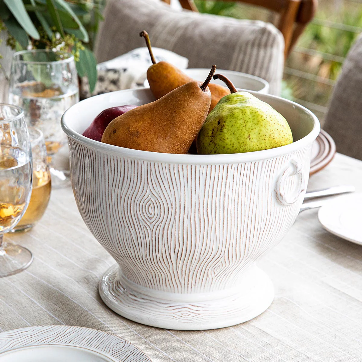 Blenheim Oak 9" Cachepot - Whitewash - Image 4