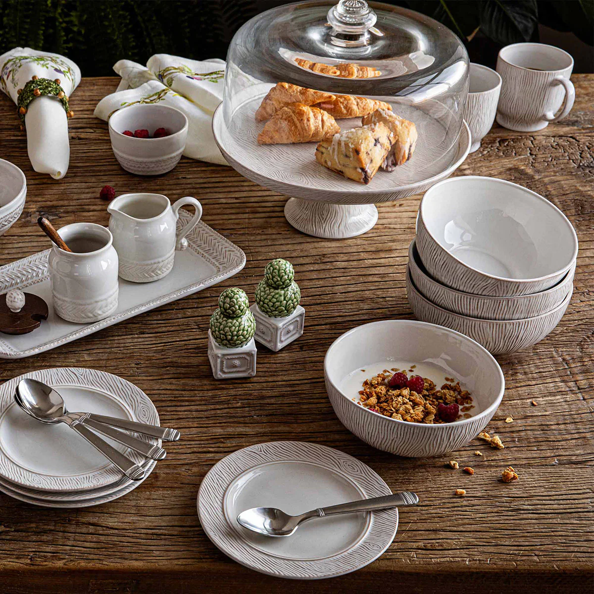 Blenheim Oak Cake Stand - Whitewash - Image 5
