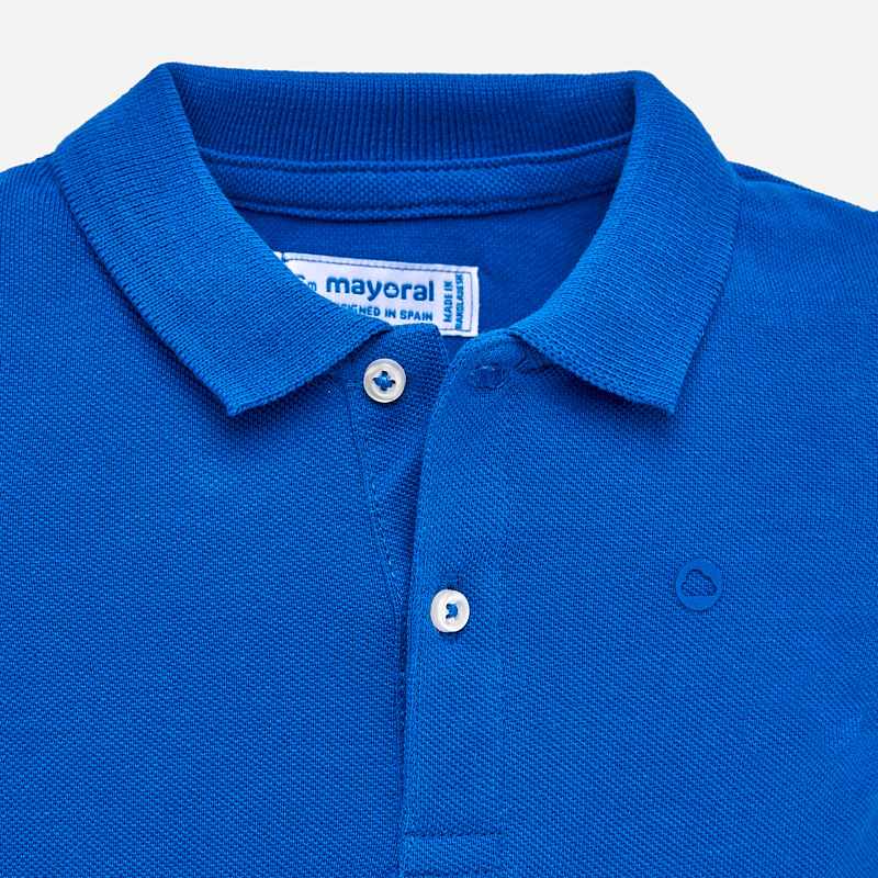 Blue Short Sleeved Polo Shirt - Image 3