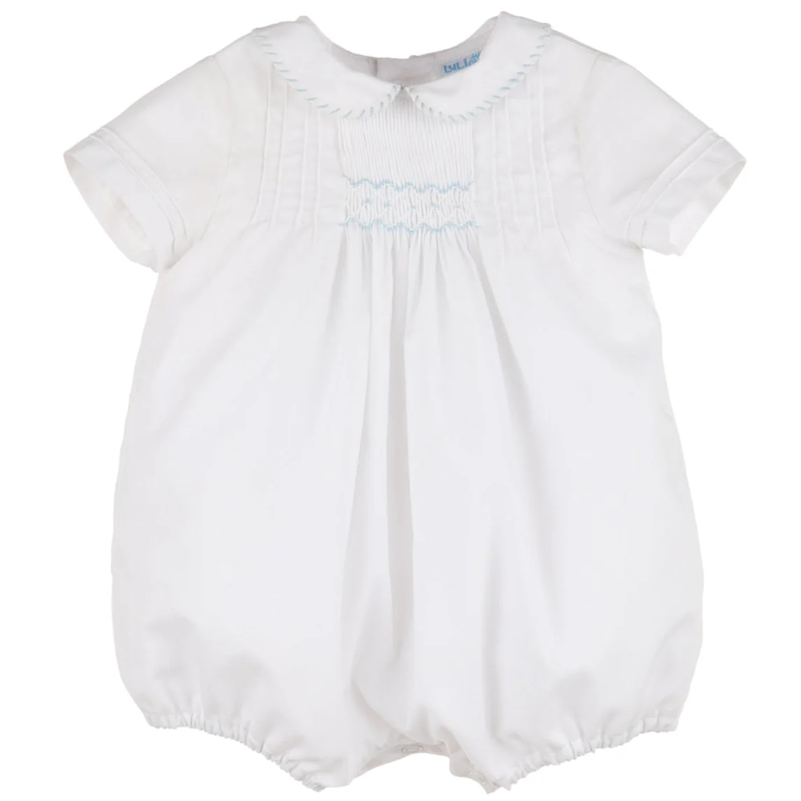 White w/ Blue Sweet Smock Bubble