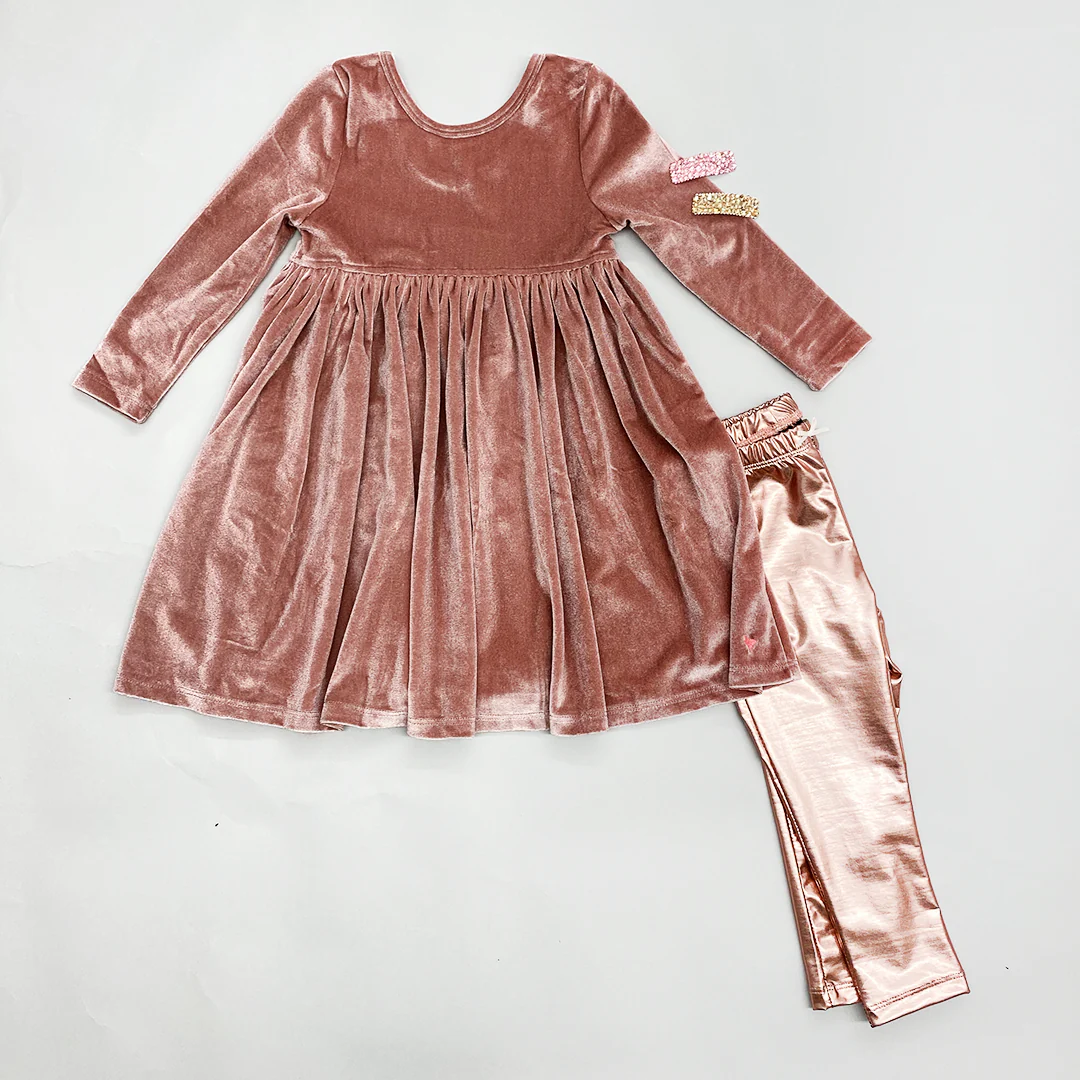 Blush Velour Steph Dress - Image 2