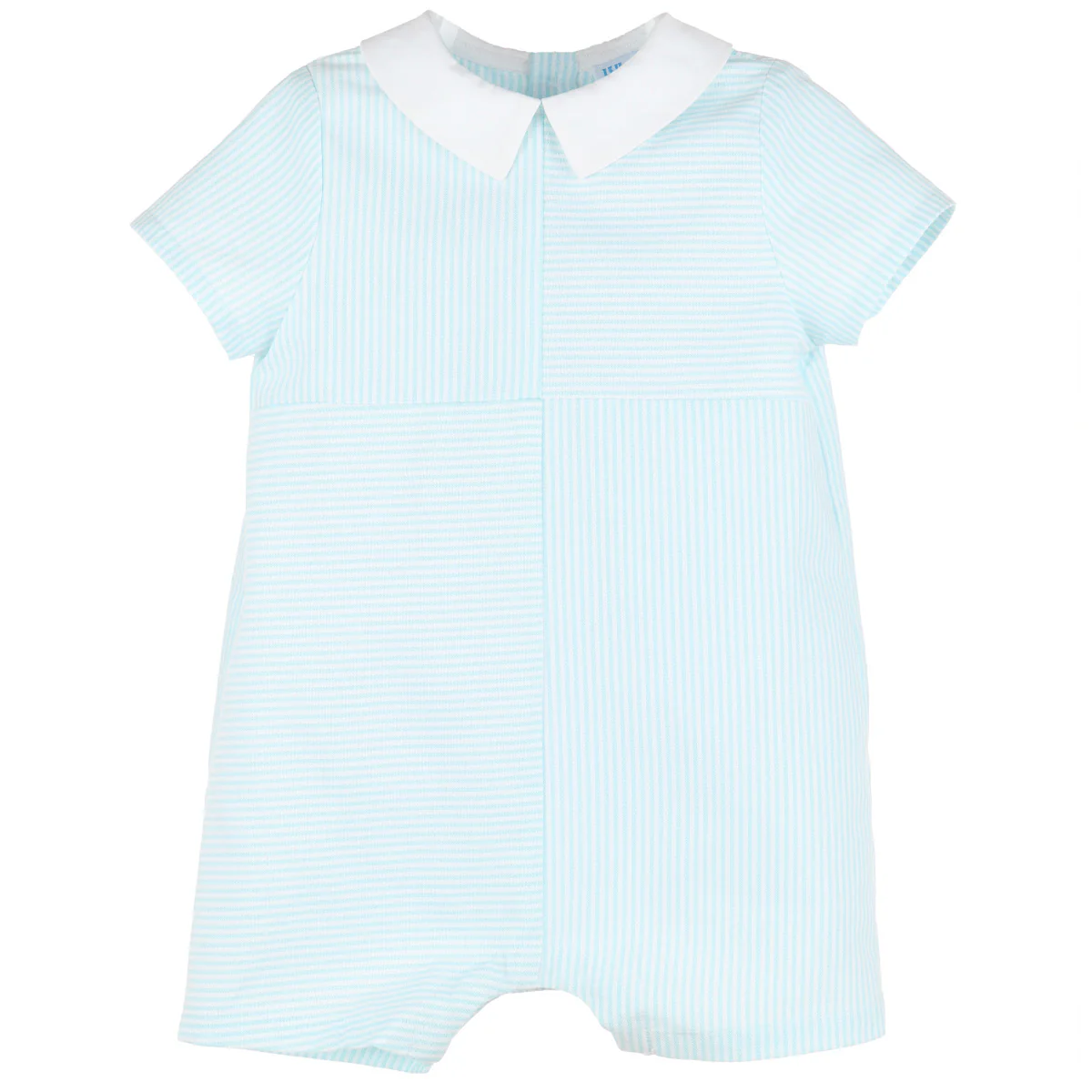 Boys Seaside Aqua Stripe Romper