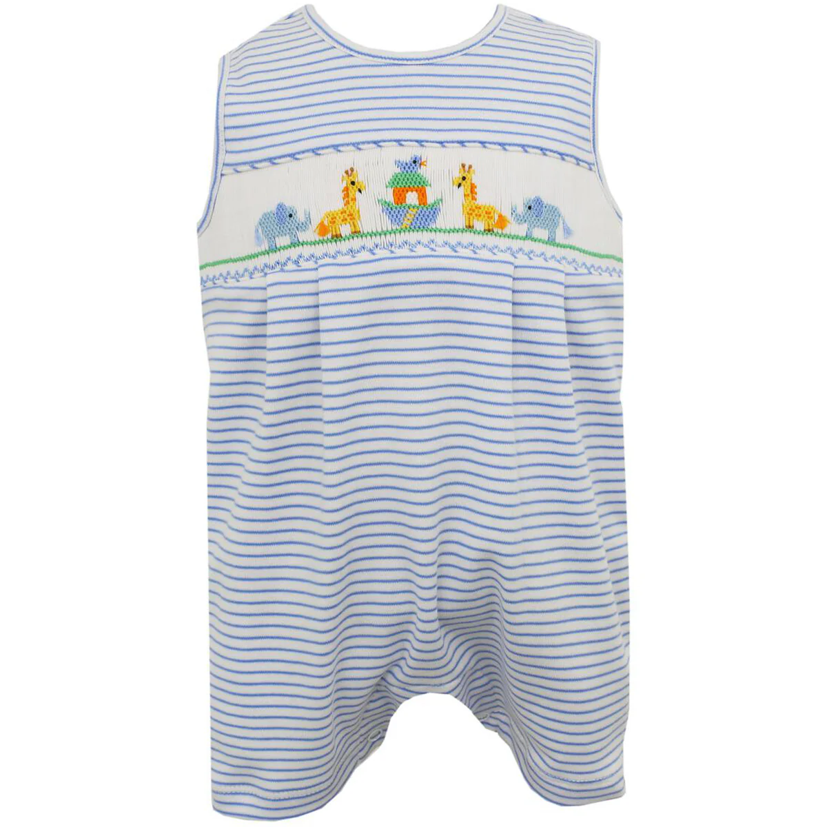 Boys Blue Stripe Knit John John - Playful Animals
