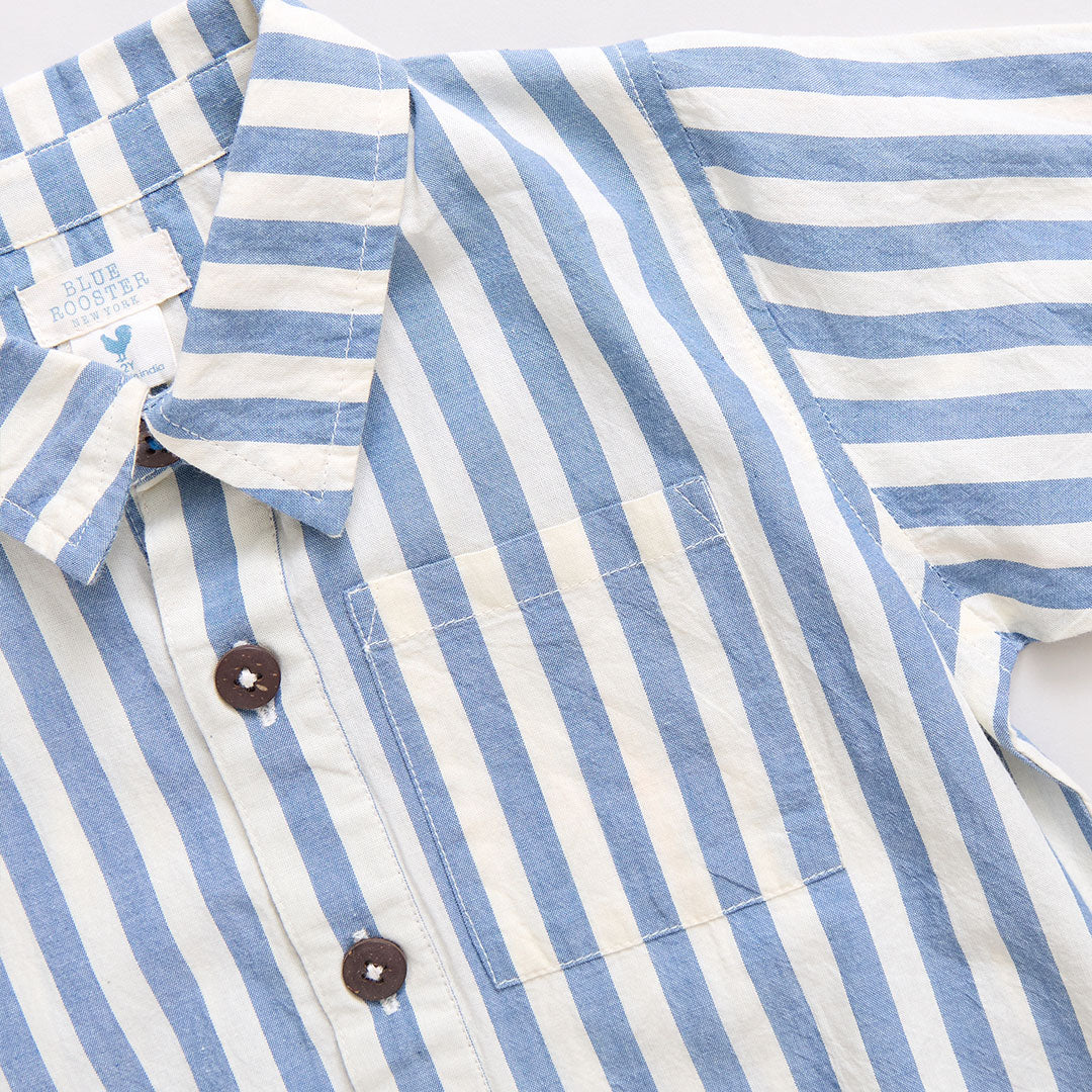 Boys Jack Shirt - Blue Stripe - Image 3
