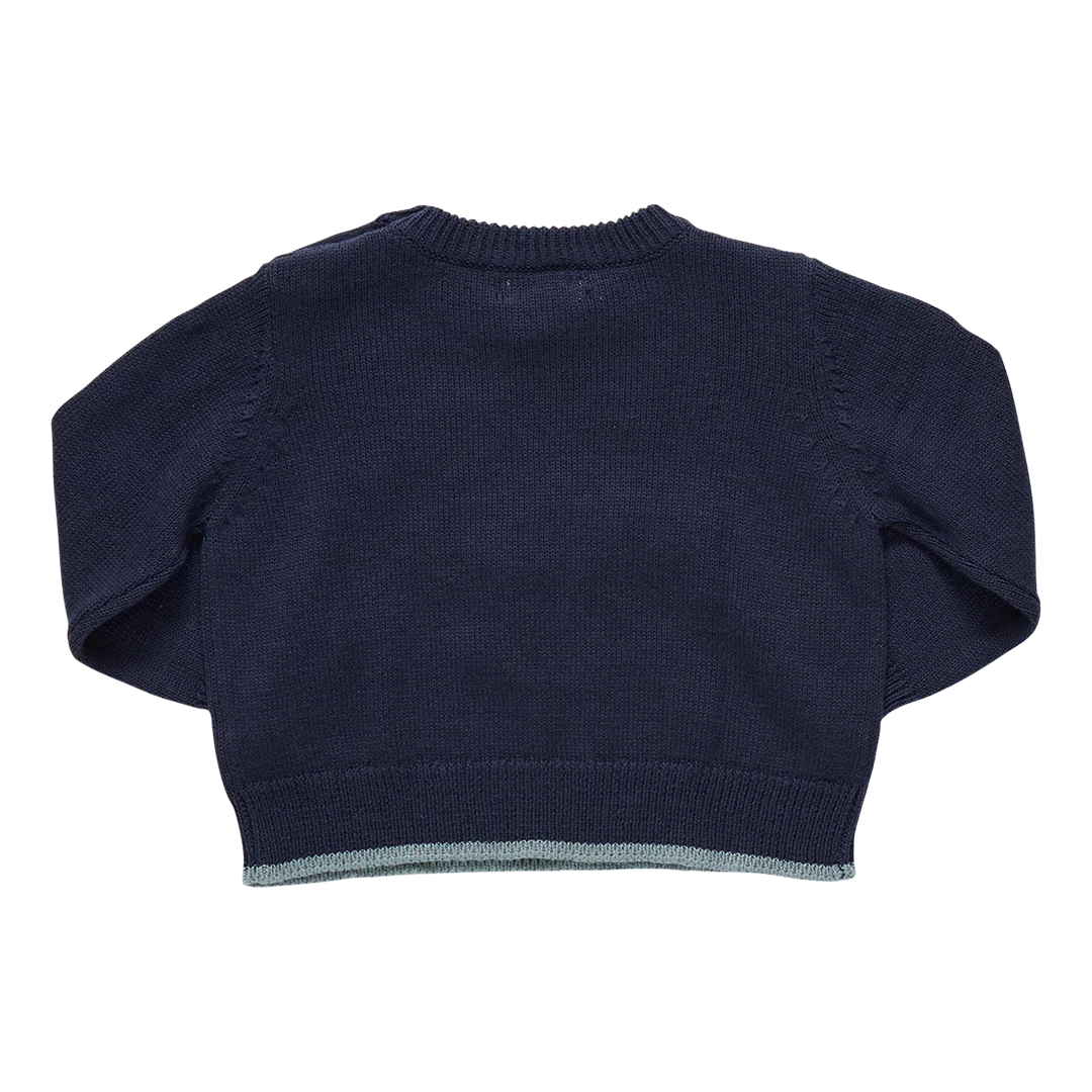 Boys Oliver Sweater - Navy Mallard - Image 5