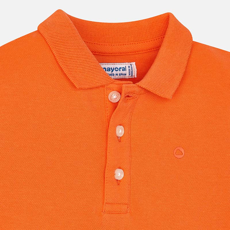 Bright Orange Short Sleeve Polo Shirt - Image 2