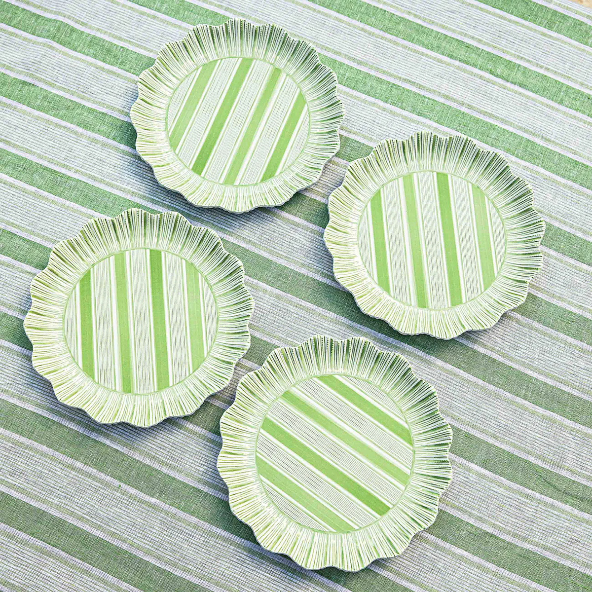 Cabana Stripe Melamine Dinner Plate Set/4 - Image 16