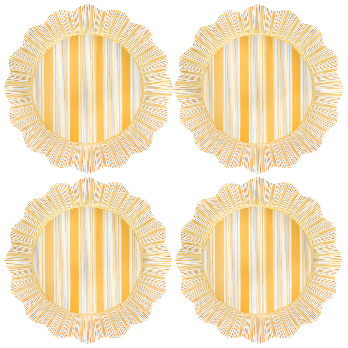 Cabana Stripe Melamine Dinner Plate Set/4 - Image 17