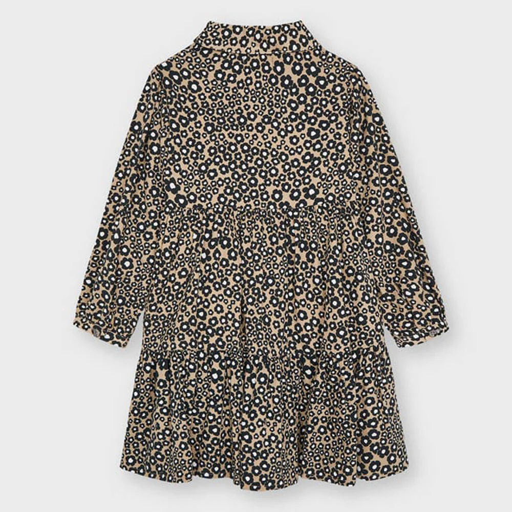Camel Floral Dress - Image 3